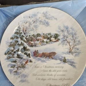 American Greetings Christmas plate 1980